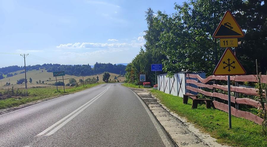 Początek zjazdu z Kapelli