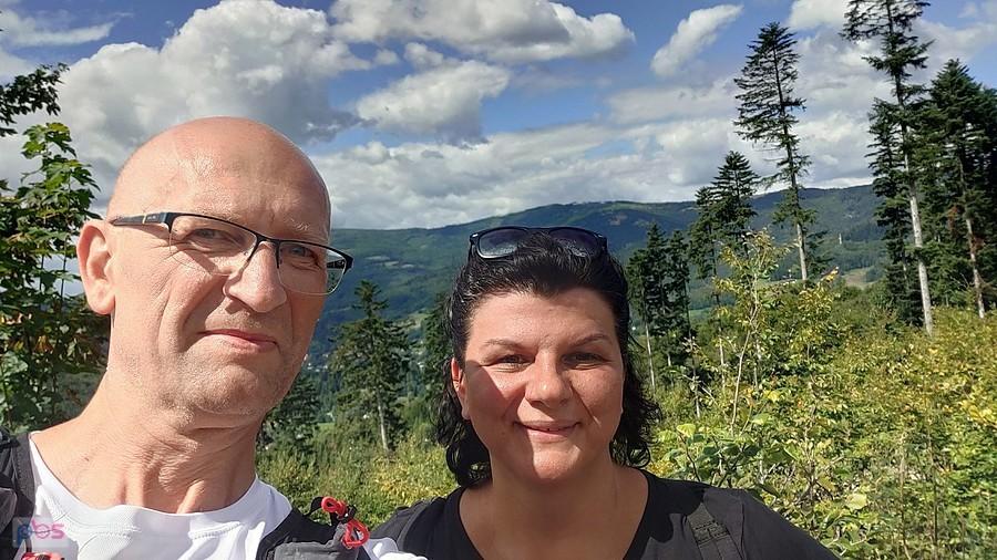 Z żoną w górach