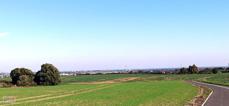 Widok ze ścieżki rowerowej Karwowo - Przecław.
