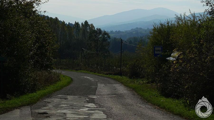 wyjazd z Pogórza Wiśnickiego gdzieś w stronę Gdowa