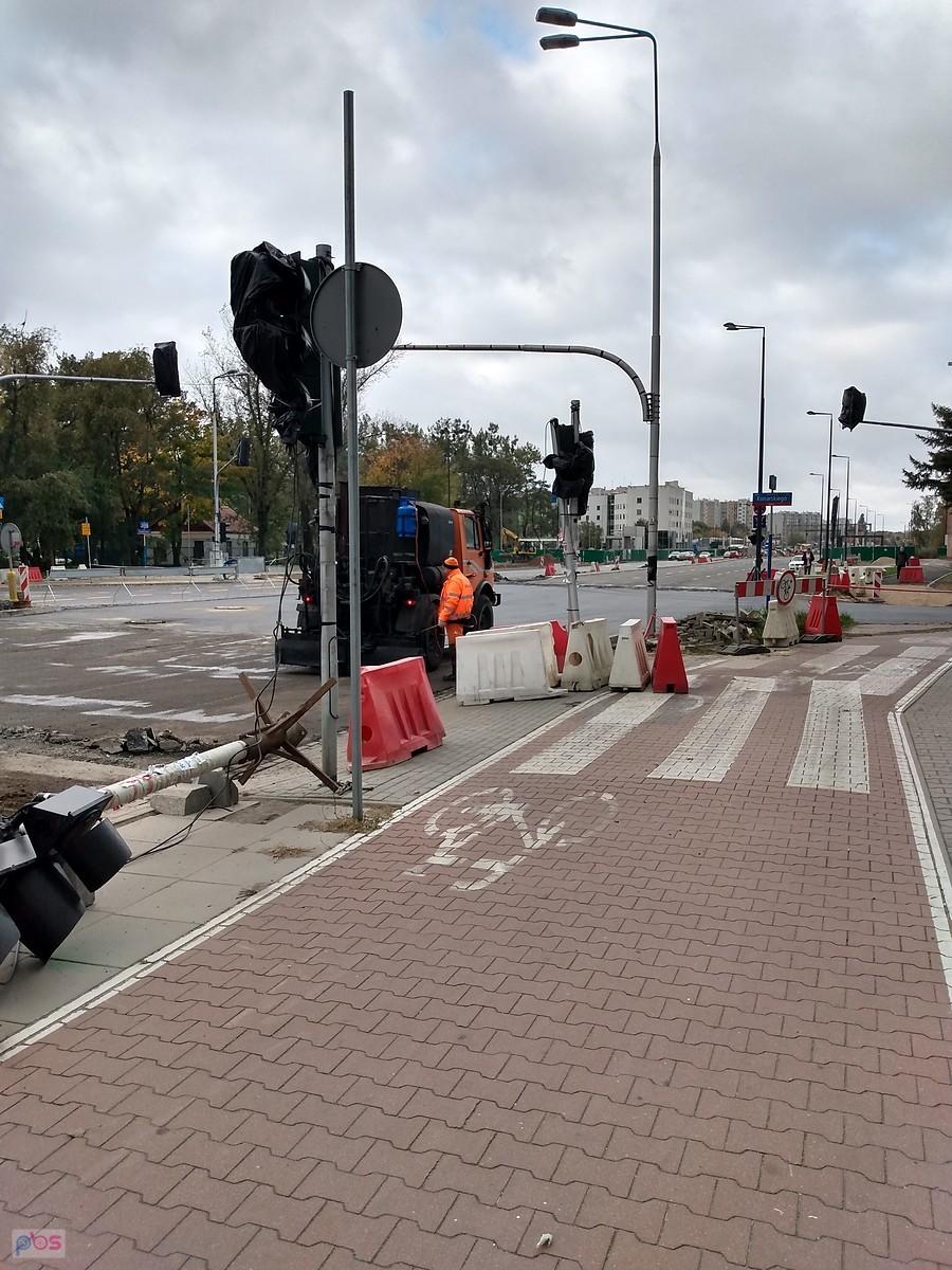 Prace na Górczewskiej przy budowie metra