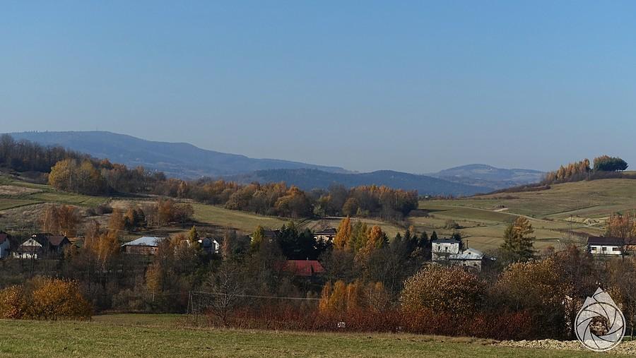 jesienny widok na Maślaną i okolice Gorlic