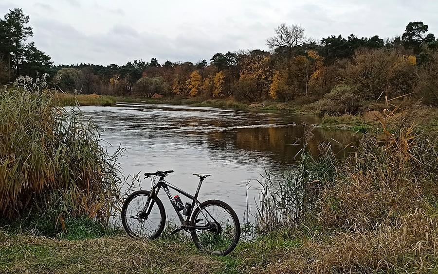 Pochmurny listopad nad Wartą w Puszczykowie