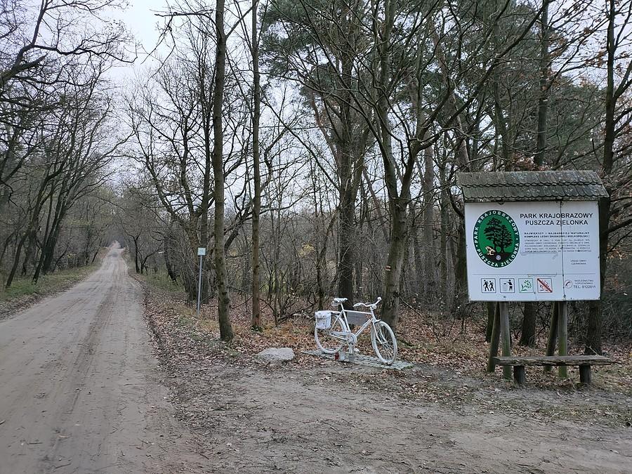 Trakt Mielno - Owińska i Ghost Bike jako pomnik pamięci Ryszarda Walerycha