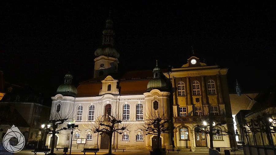 Pszczyna nocą