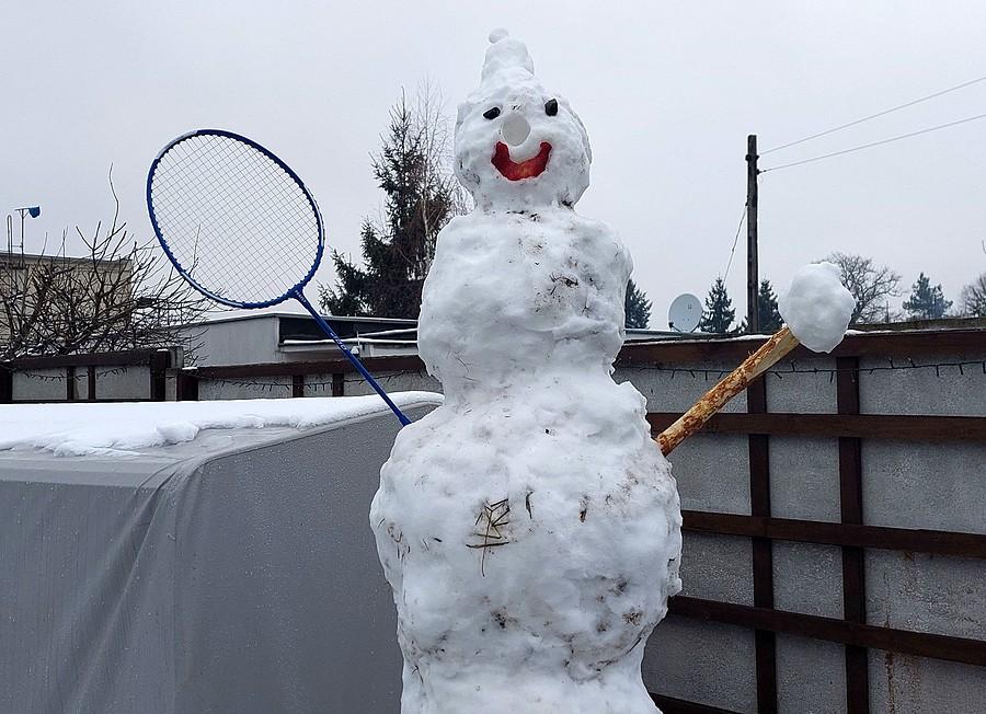 Bałwan badmintonowiec :)