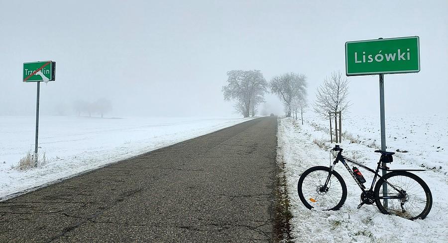 Granica Trzcielina i Lisówek w zimowej aurze