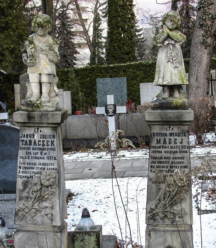 Dziecięce pomniki nagrobne z lat 20.