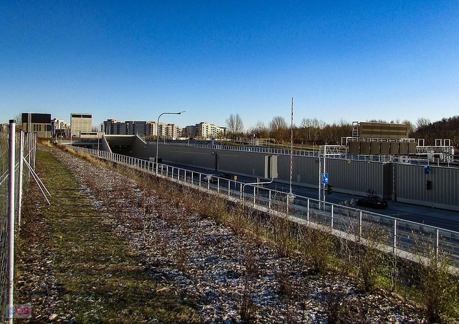 Wjazd do tunelu POW od strony Puławskiej