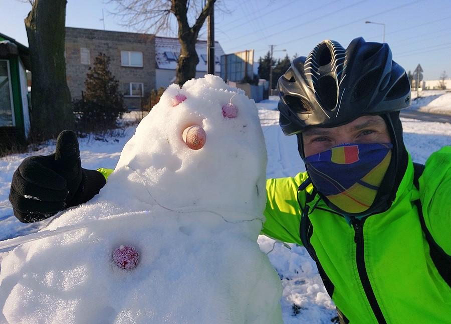 Selfiaczek ze znajomym na trasie. Ja z prawej :)