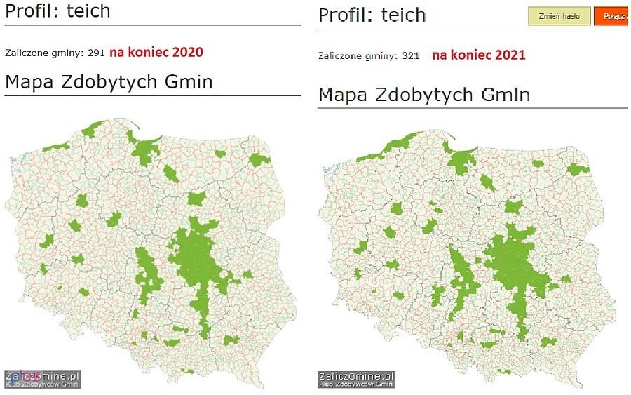 Zalicz gminę rok do roku.