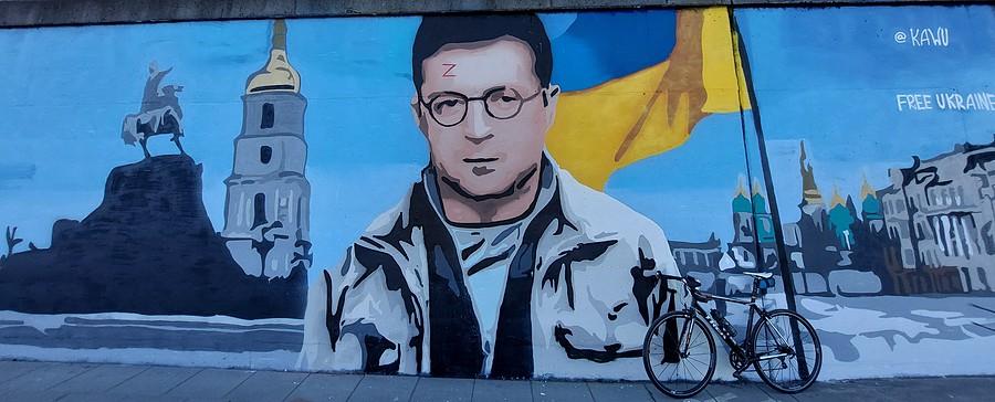 Nowy mural - był Putin-Voldemnort, jest Zełenski, ulica Hetmańska, Poznań