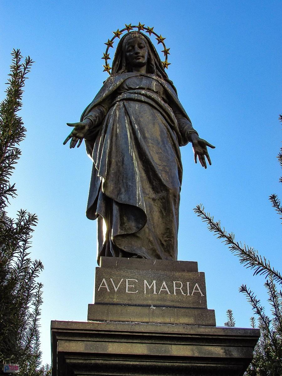 Czarna Madonna przed kościołem św. Karola Boremeusza
