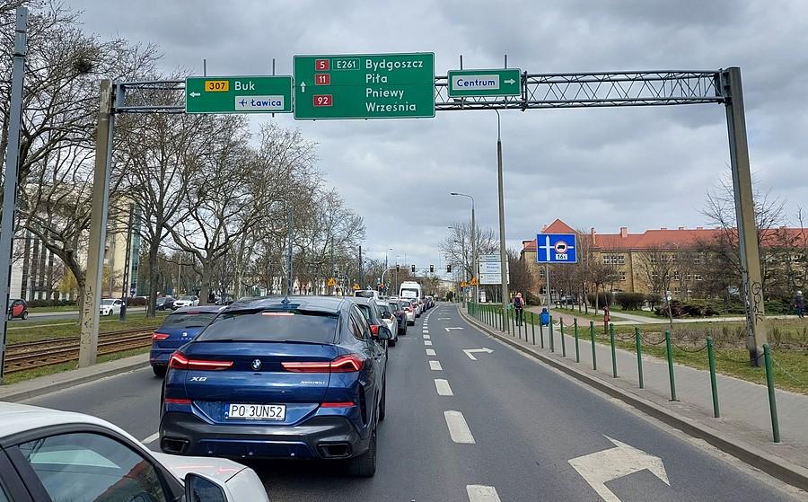 Korki w Poznaniu z powodu... biegania