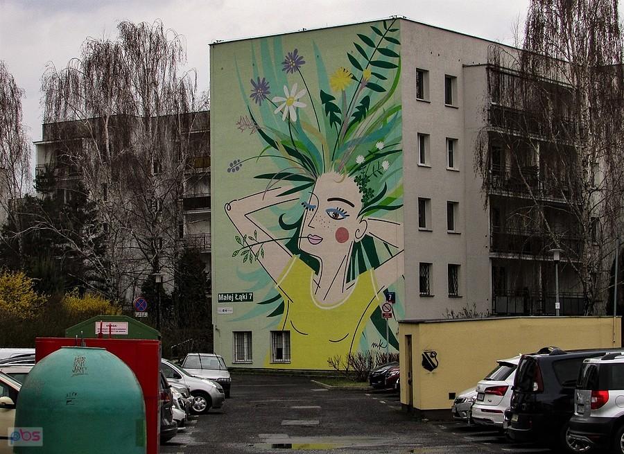 Mural na Małej Łąki 7 nawiązuje do nawy ulicy