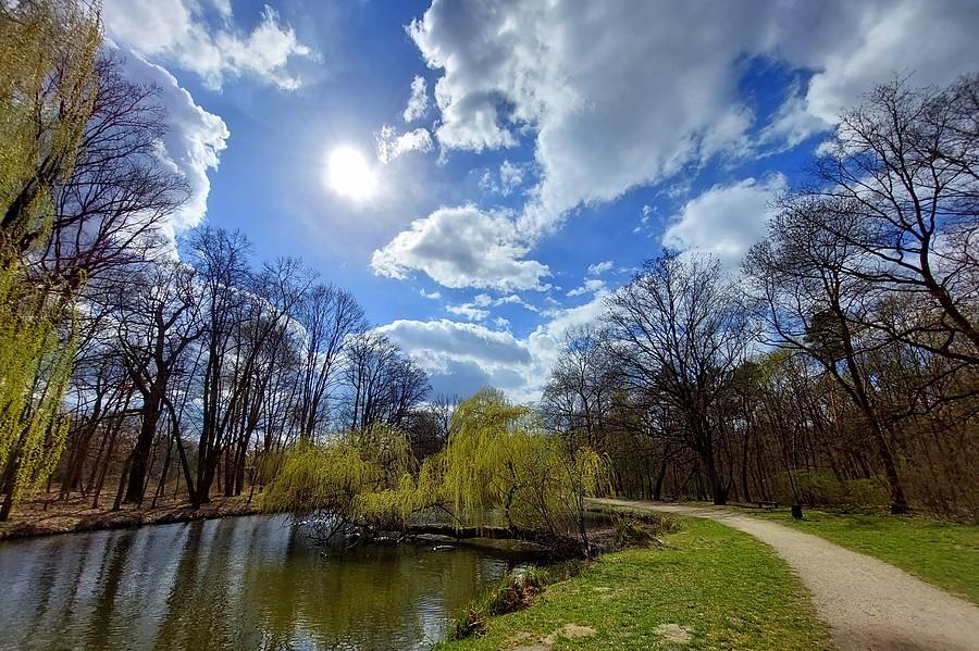 Piękna i spokojna sobota na poznańskiej Dębinie