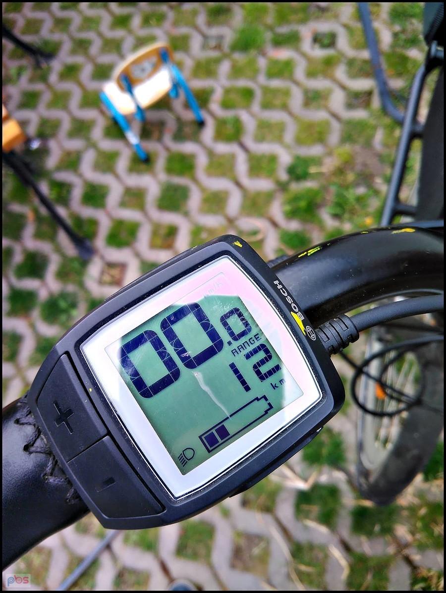 Zasięg baterii Bosch 500Wh po dystansie 50km ze speedboxem