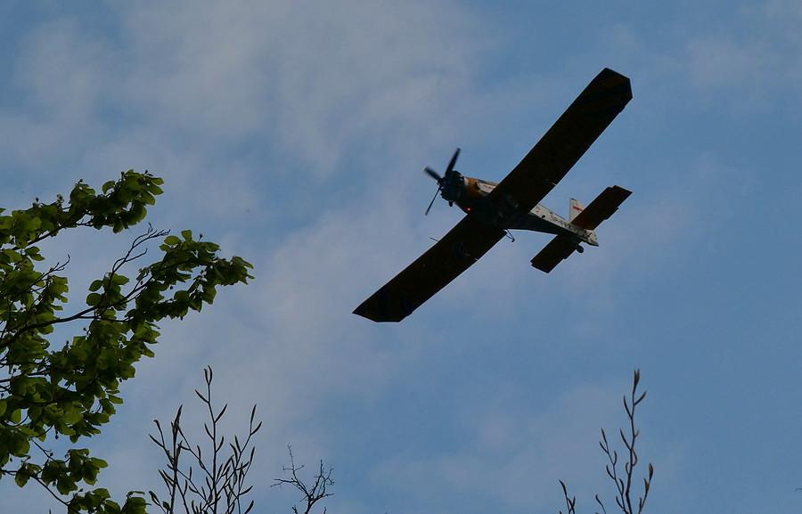 Rzepiński SP-FFZ PZL M18B Dromader podczas lotu patrolowego