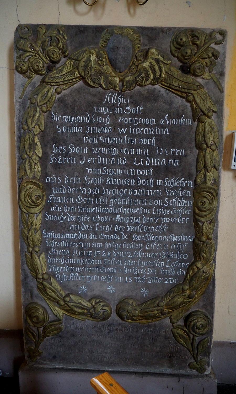 Epitafium Ferdynanda Erd­manna von Seydtzendorf