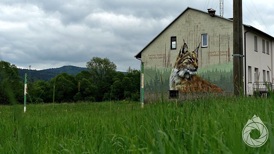 murale znaczą powolny wjazd w dziksze Karpaty