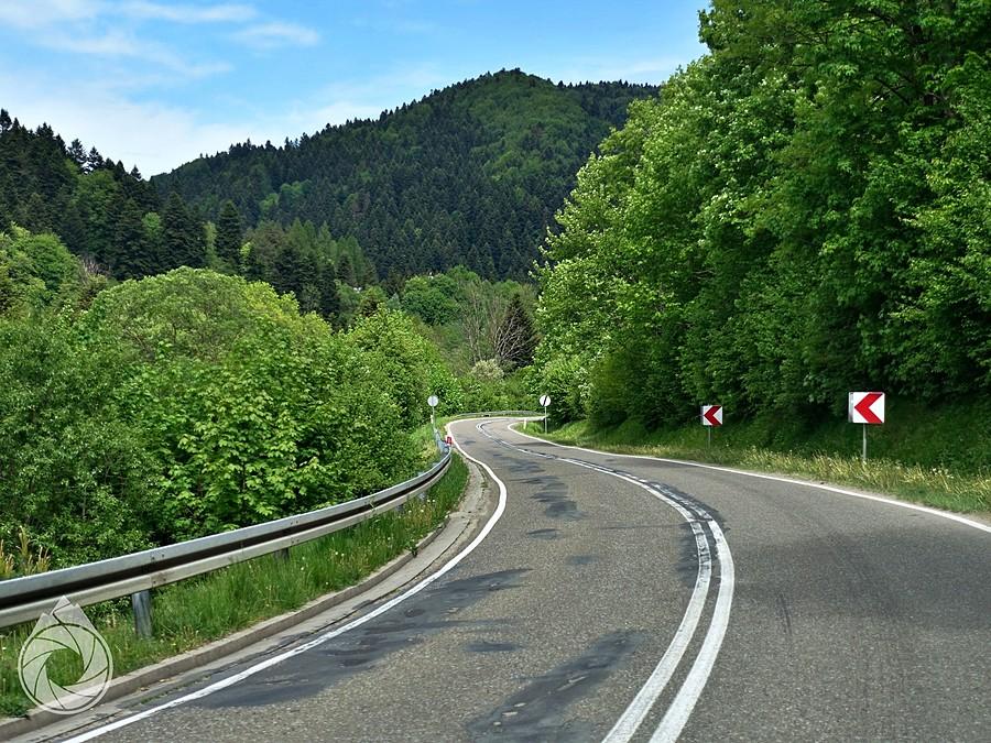 wjazd w Bieszczady w stronę Baligrodu