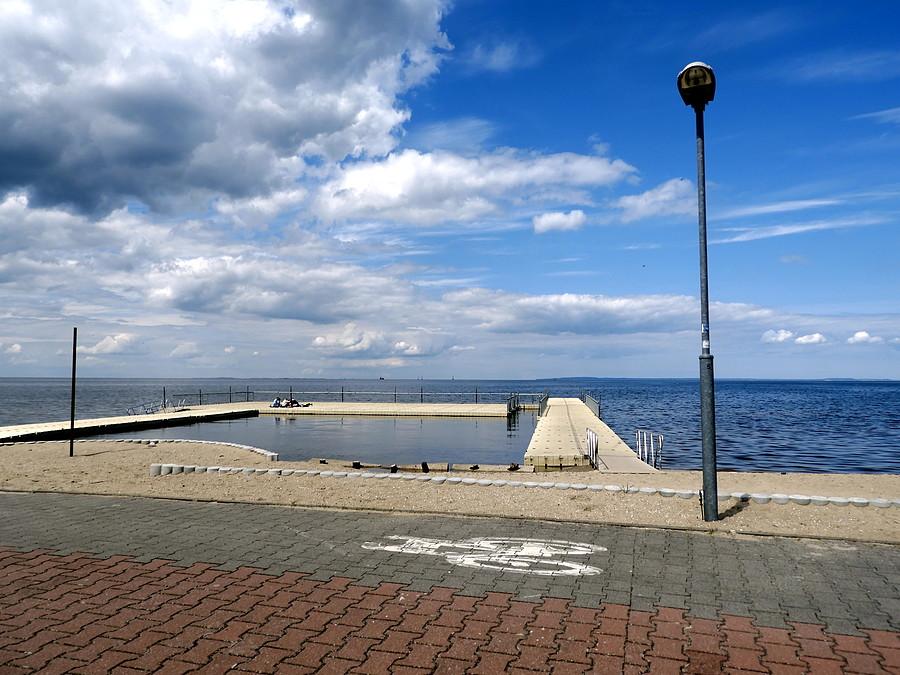 Trzebież - zdjęcie z promenady.