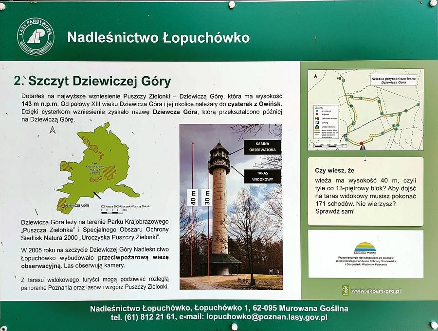 Dziewicza Góra- tablica informacyjna