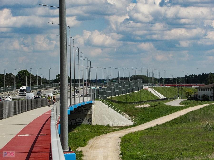 Zjazd do węzła przy Wale Miedzeszyńskim