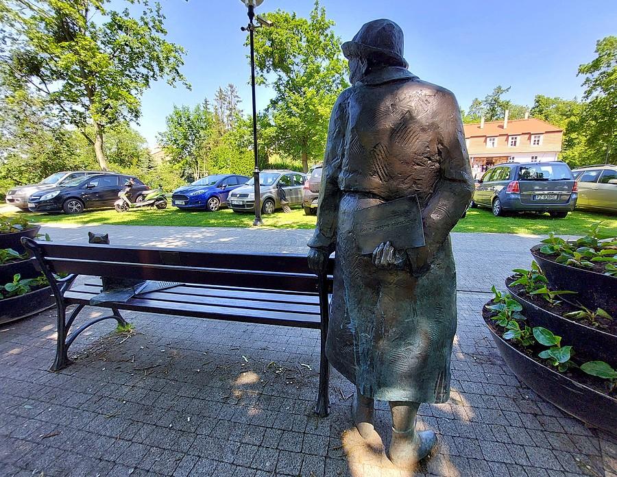 Pani Wisława patrzy krytycznym okiem na zapełniony parking