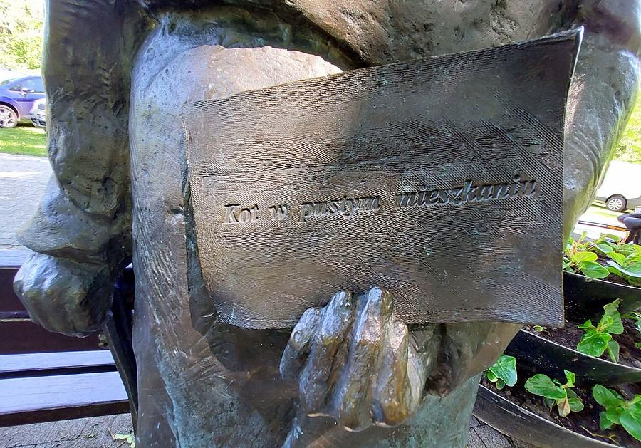 "Umrzeć - tego się nie robi kotu. Bo co ma począć kot w pustym mieszkaniu..."