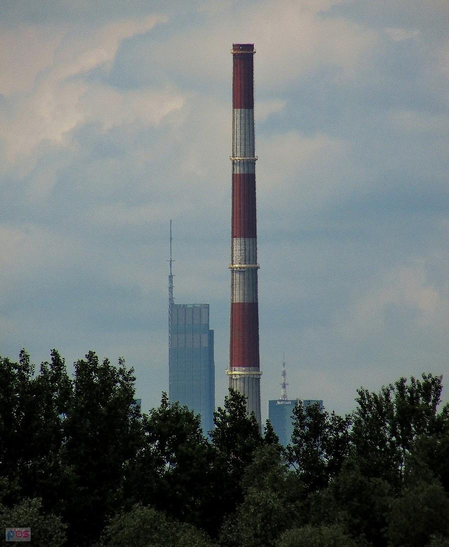 Komin EC Siekierki i Varso Tower