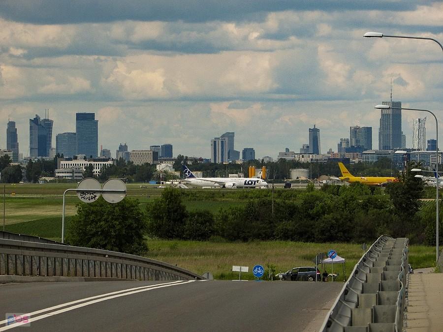 Widok z wiaduktu nad S2