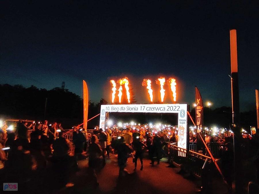 Nocny finisz Biegu dla Słonia