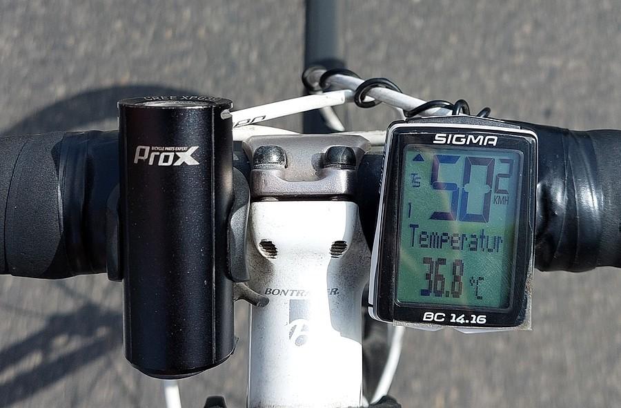 Wciąż temperatura niższa od aktualnej prędkości. Super :)