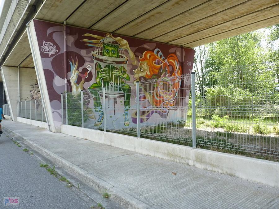 murale pod wiaduktem
