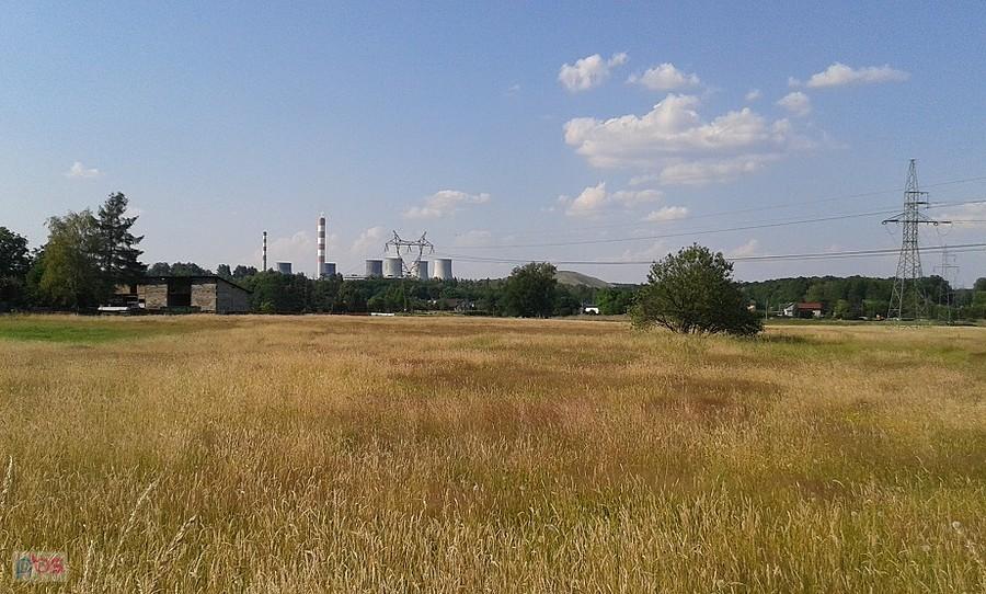 Elektrownia w Łaziskach Górnych i stara hałda