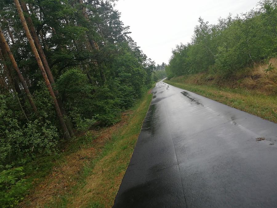 Najpierw delikatny deszcz w Pleszewie a potem za Stawiszynem padało już do samego Konina.