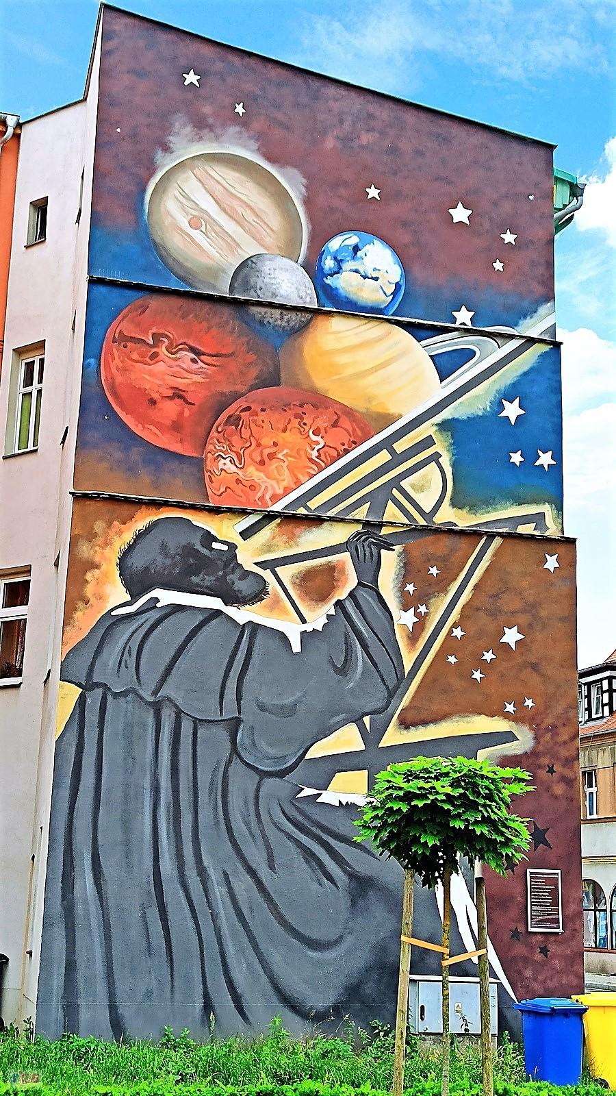 Jan Kepler patrzy. Żagański mural