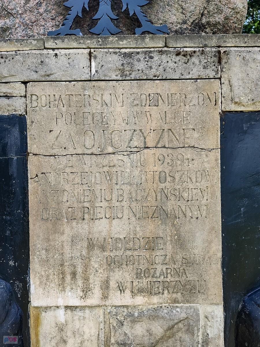 Tablica na kwaterze wojennej 1939 roku