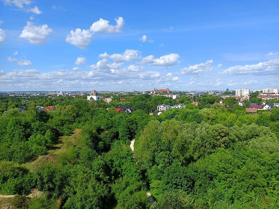 Widok na Kraków z Zakrzówka.