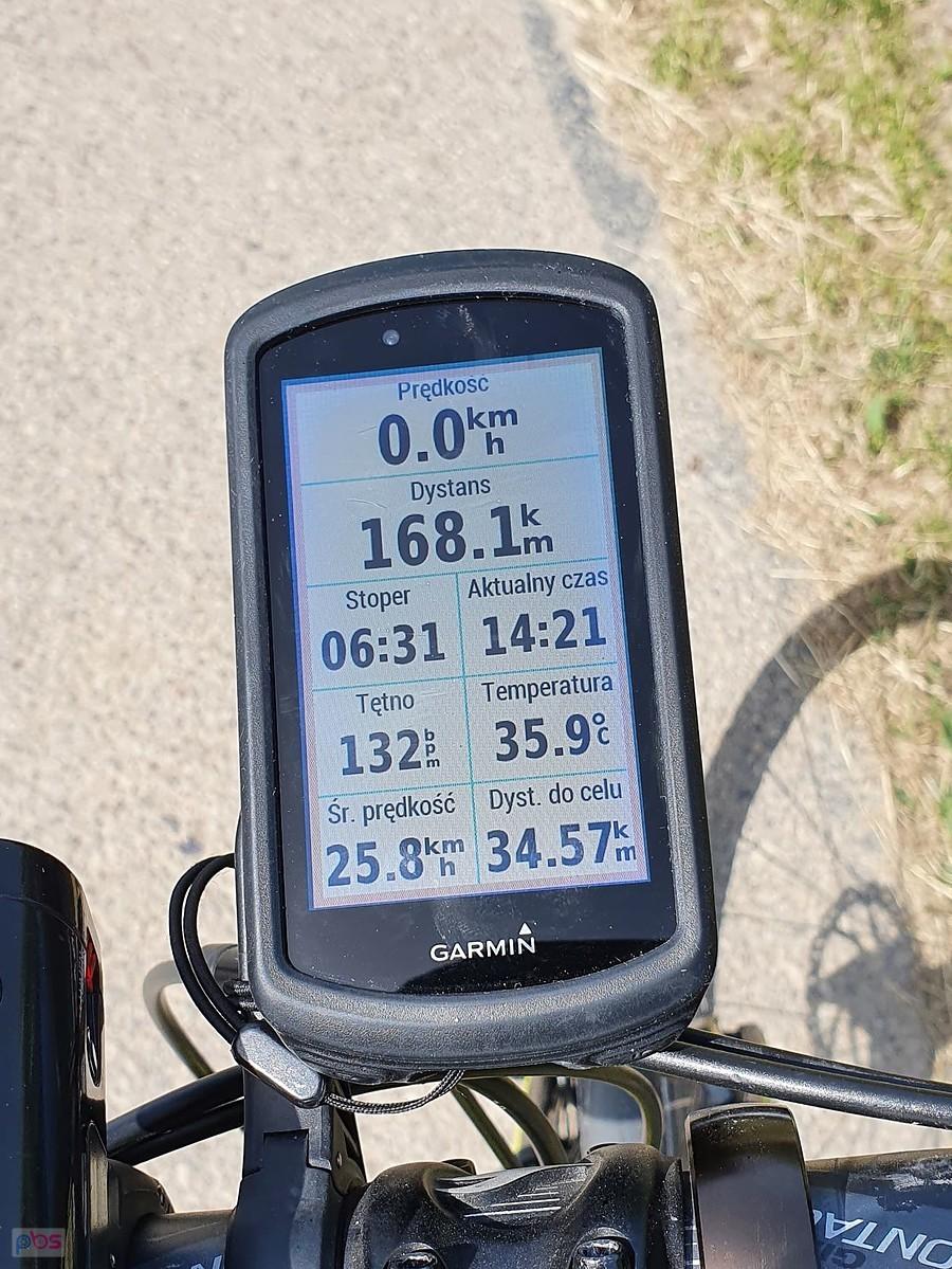 Wyświetlacz Garmin na kierownicy rowerowej