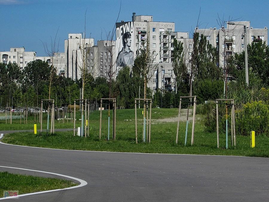 Mural Deyny z drogi technicznej POW