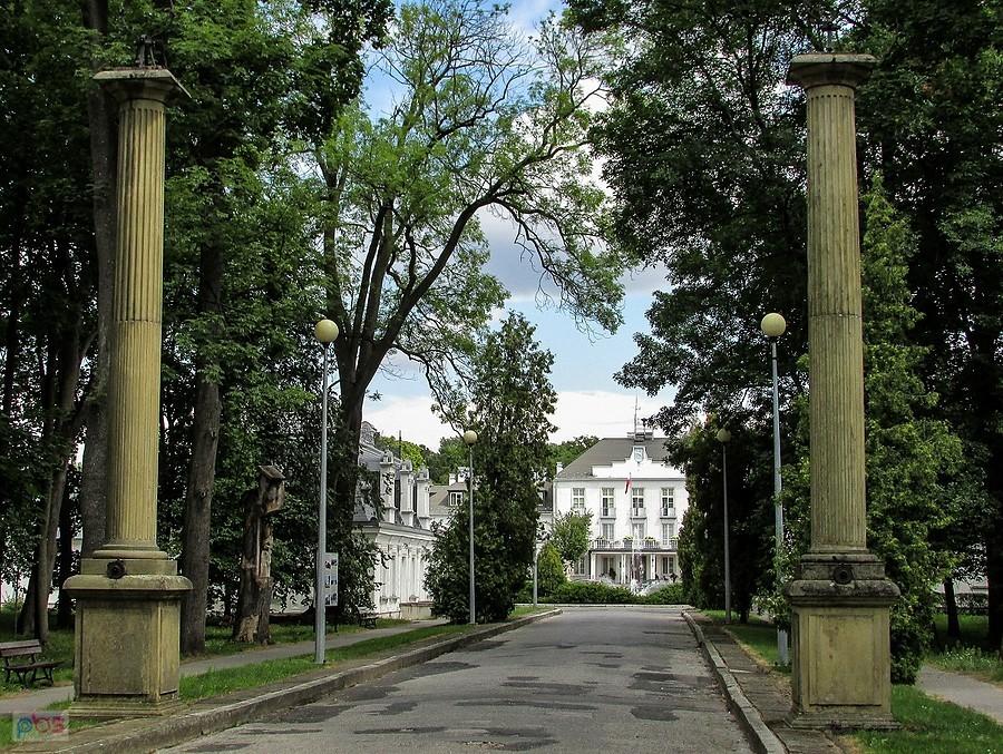 Kozienice - aleja prowadzi na dziedziniec pałacowy