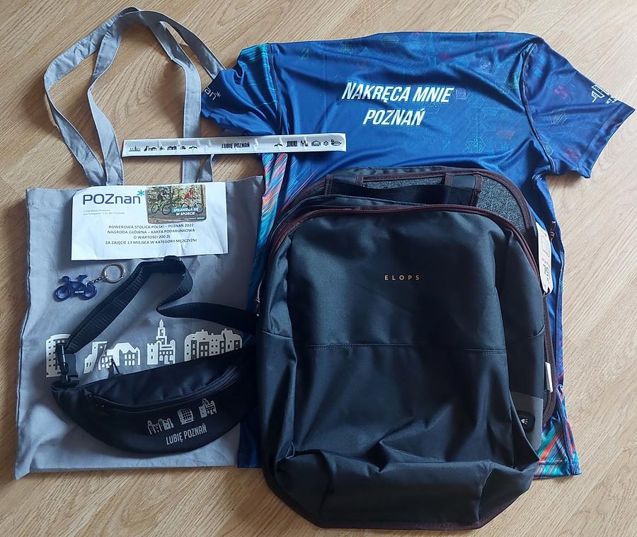 Nagrody za zajęcie 13 miejsca w Poznaniu w rywalizacji Rowerowa Stolica Polski :)