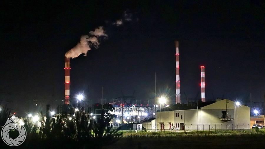 wielkie kominy elektrowni Dolna Odra