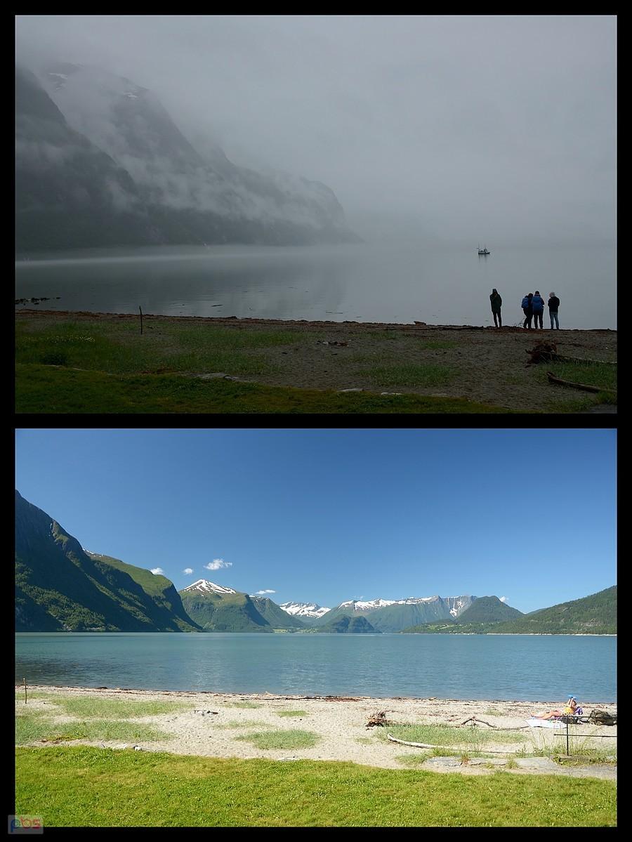 Co tracimy w deszczu - przykład plaża w Andalsnes