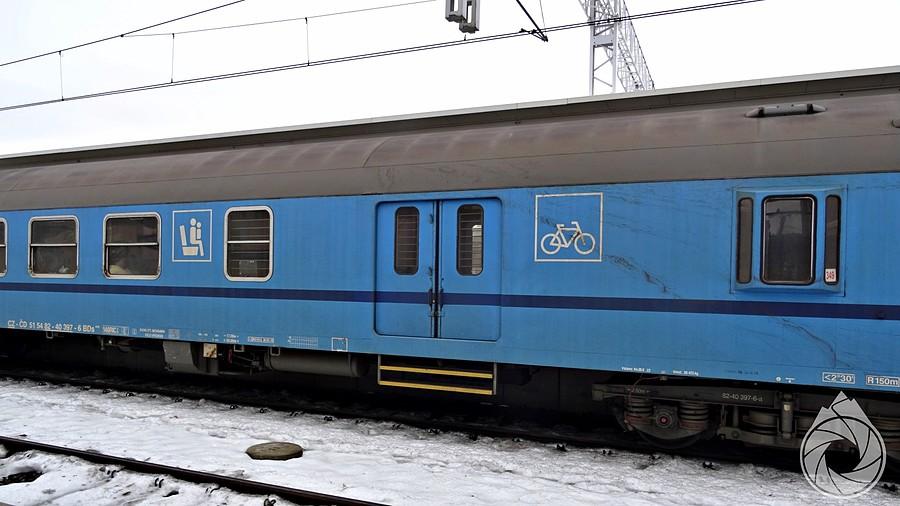 wagon dla bydła i rowerów w TLK Roztocze (czy tam Bohumin)
