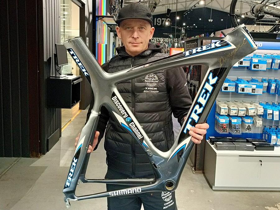 Rama roweru George`a Hincapie`go.