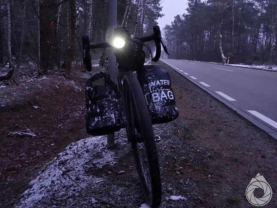 łapanie śniegu na trasie w Mazowieckie