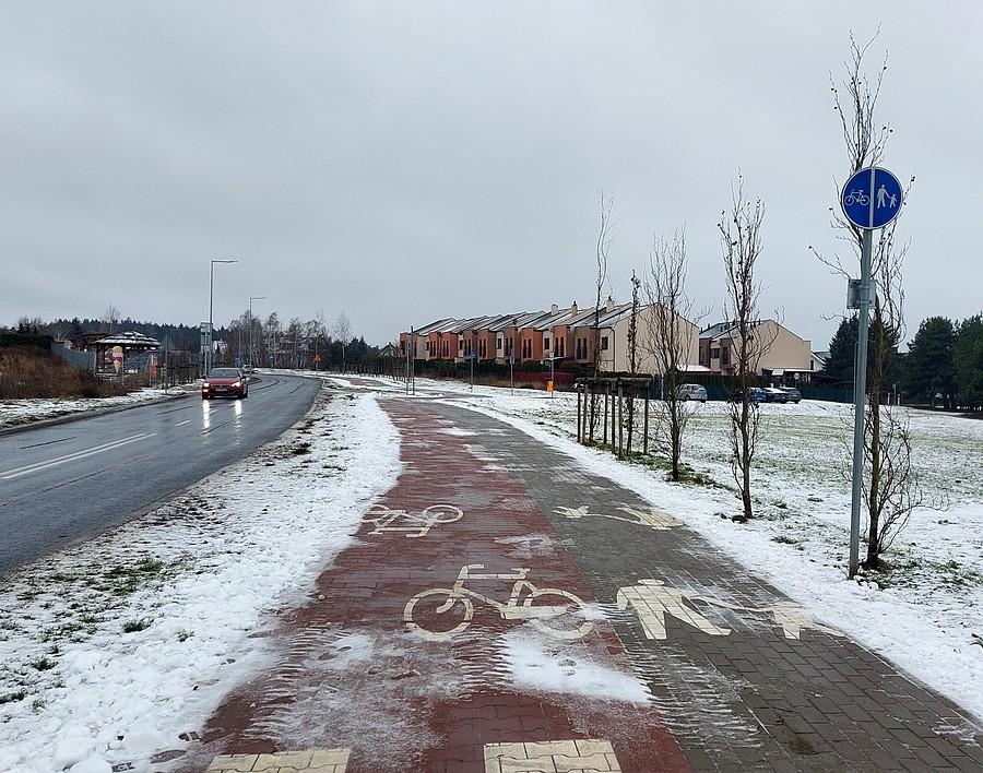 "Odśnieżona" śmieszka w Komornikach